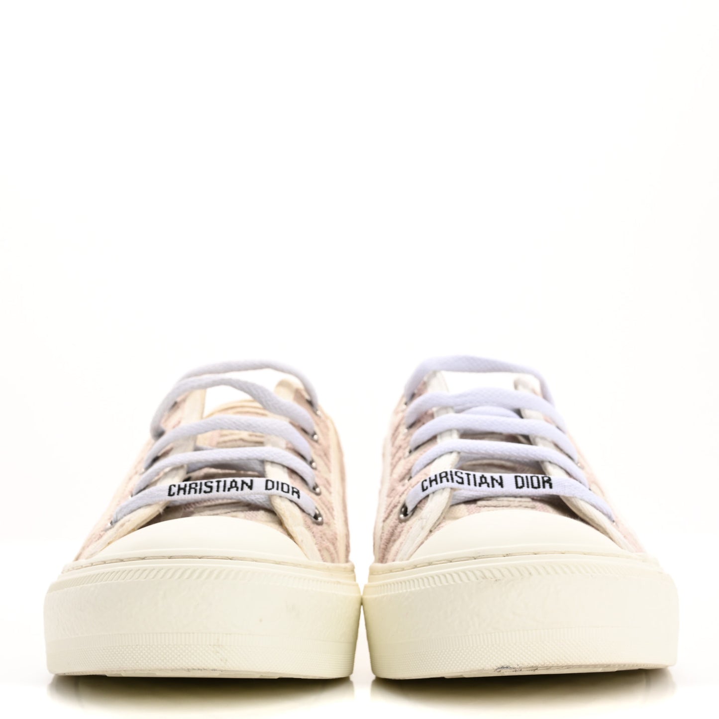 Canvas Oblique Walk'N'Dior  Low Top Sneakers 38.5 Powder Nude