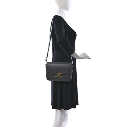 Celine Shiny Calfskin Medium Triomphe Grey 2 of 21