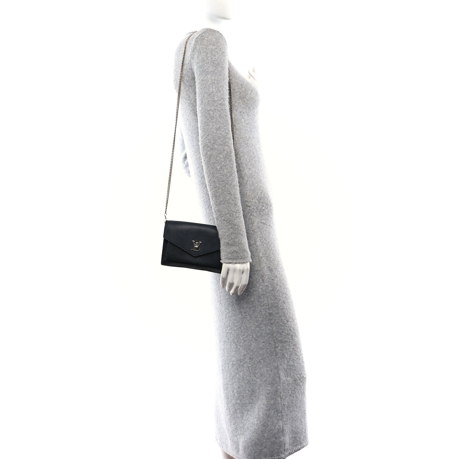 Louis Vuitton Soft Calfskin My Lockme Pochette Black 2 of 12