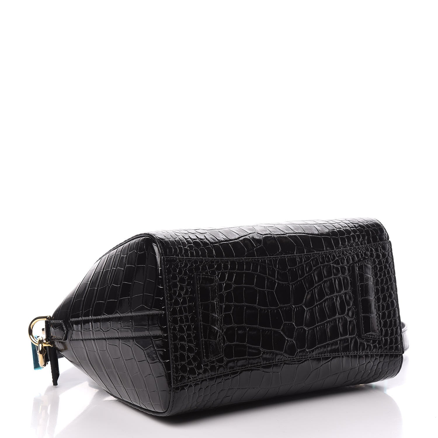 Givenchy Calfskin Crocodile Embossed Small Antigona Black 4 of 10
