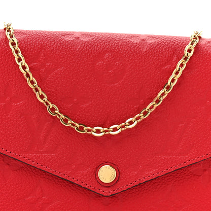 Louis Vuitton Empreinte Pochette Felicie Chain Wallet Scarlet 10 of 12