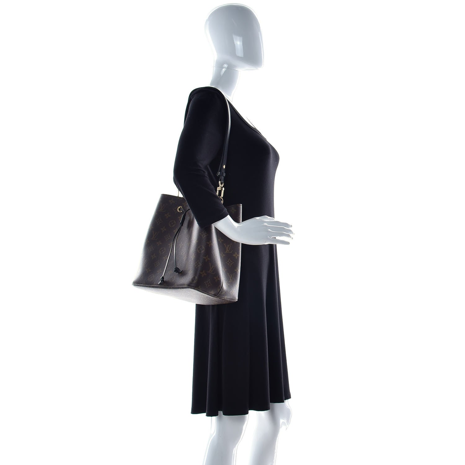 Louis Vuitton Monogram Neonoe MM Black 2 of 10