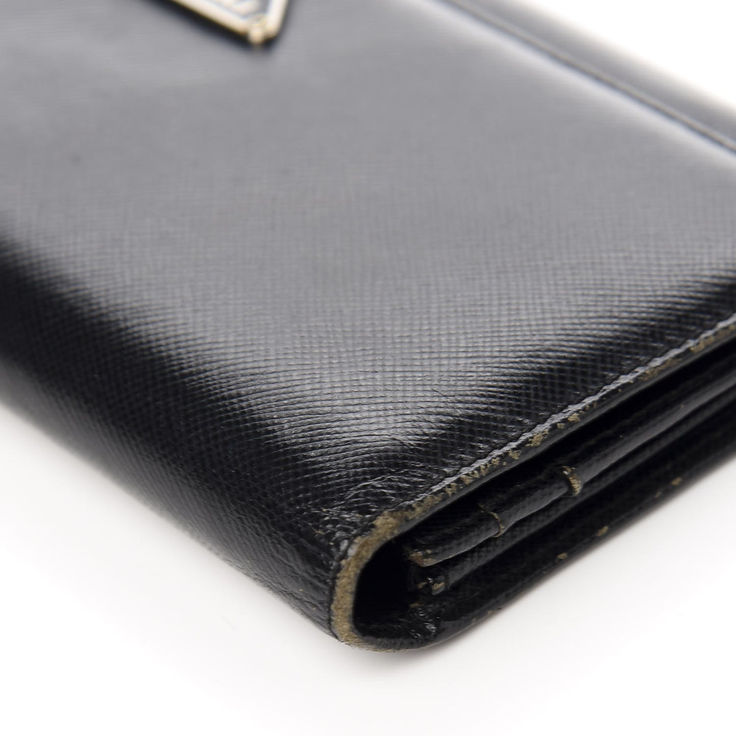 Saffiano Continental Flap Wallet Black