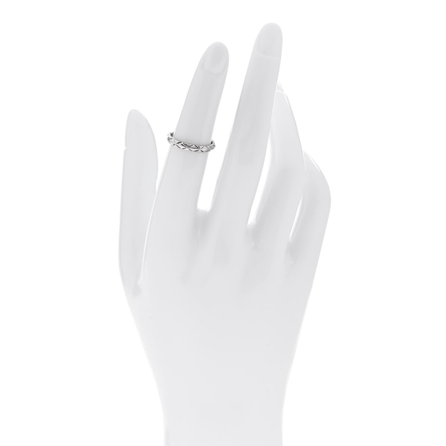 Chanel Platinum Mini Coco Crush Ring 49 4.75 2 of 5