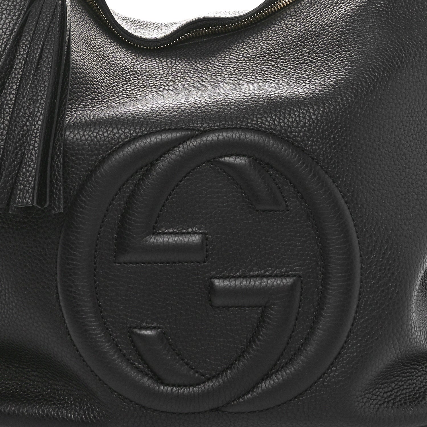 Gucci Pebbled Calfskin Large Soho Hobo Black 8 of 10