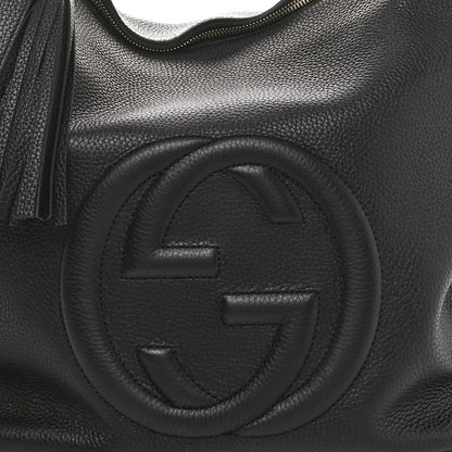Gucci Pebbled Calfskin Large Soho Hobo Black 8 of 10