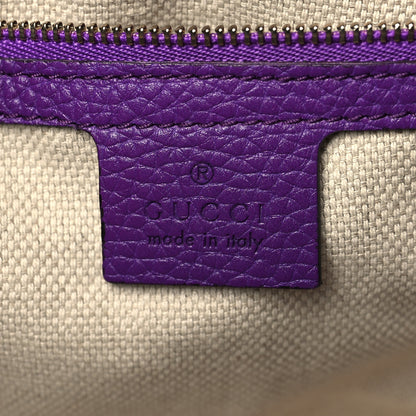 Gucci Pebbled Calfskin Medium Soho Chain Shoulder Bag Shine Purple 5 of 10