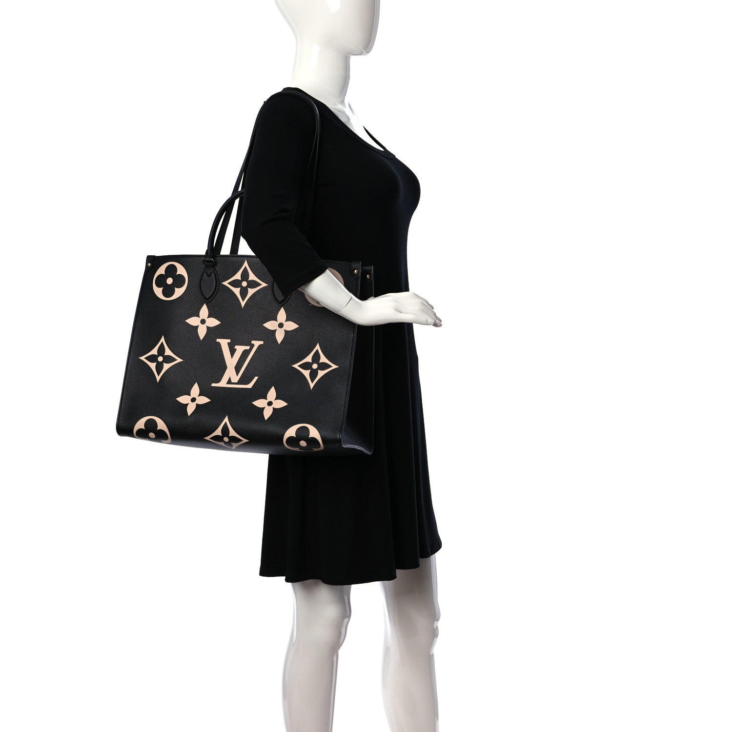 Louis Vuitton Empreinte Monogram Giant Onthego GM Black Beige 2 of 10