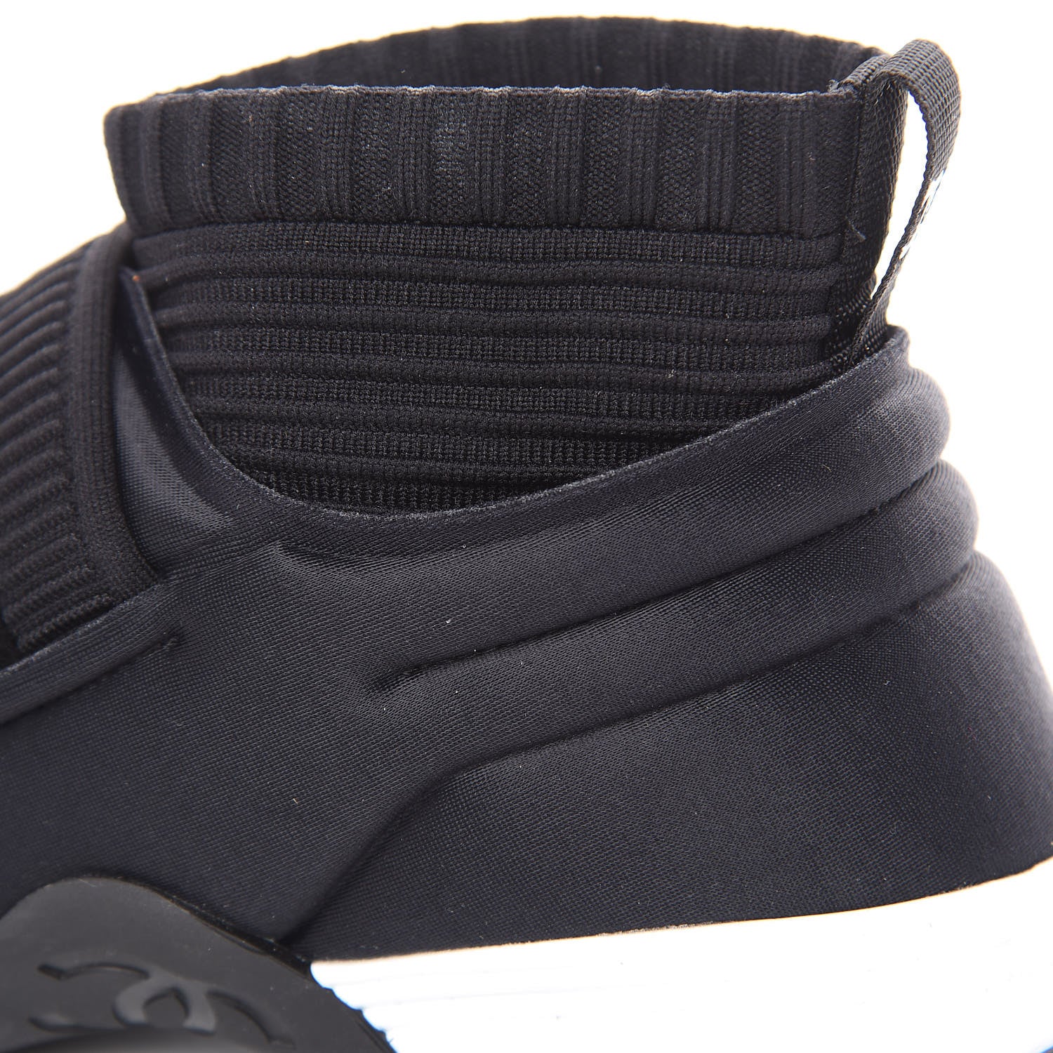 Chanel Stretch Fabric CC Sneakers 37 Black 9 of 9
