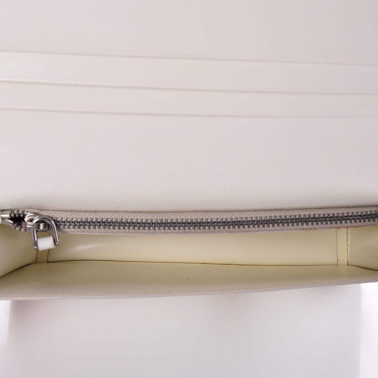 Prada Saffiano Robot Chain Wallet White 6 of 8