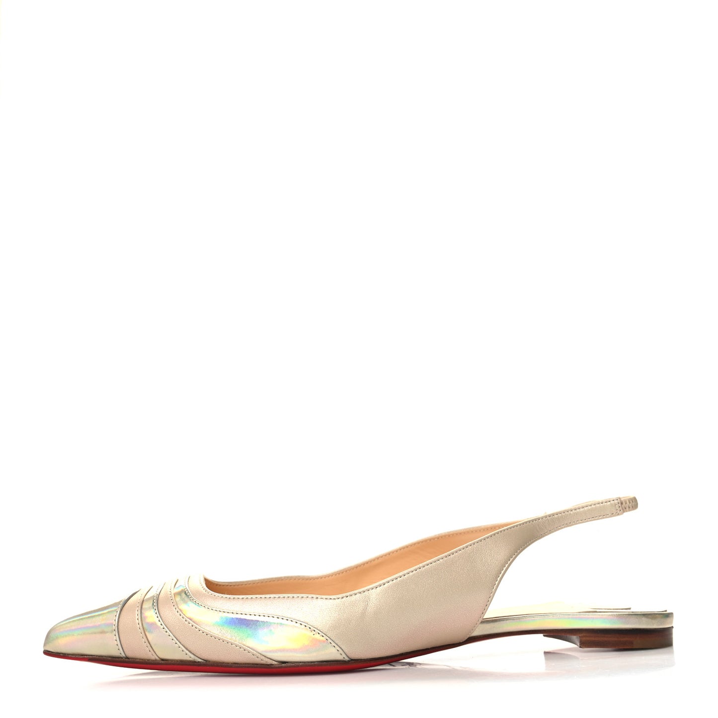 Iridescent Patent Degradama Slingback Flats 37.5 Iridescent