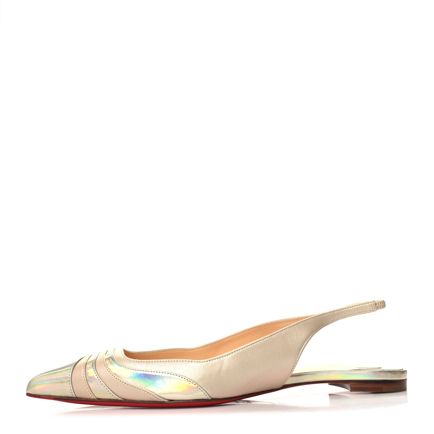 Christian Louboutin Iridescent Patent Degradama Slingback Flats 37.5 Iridescent 1 of 8