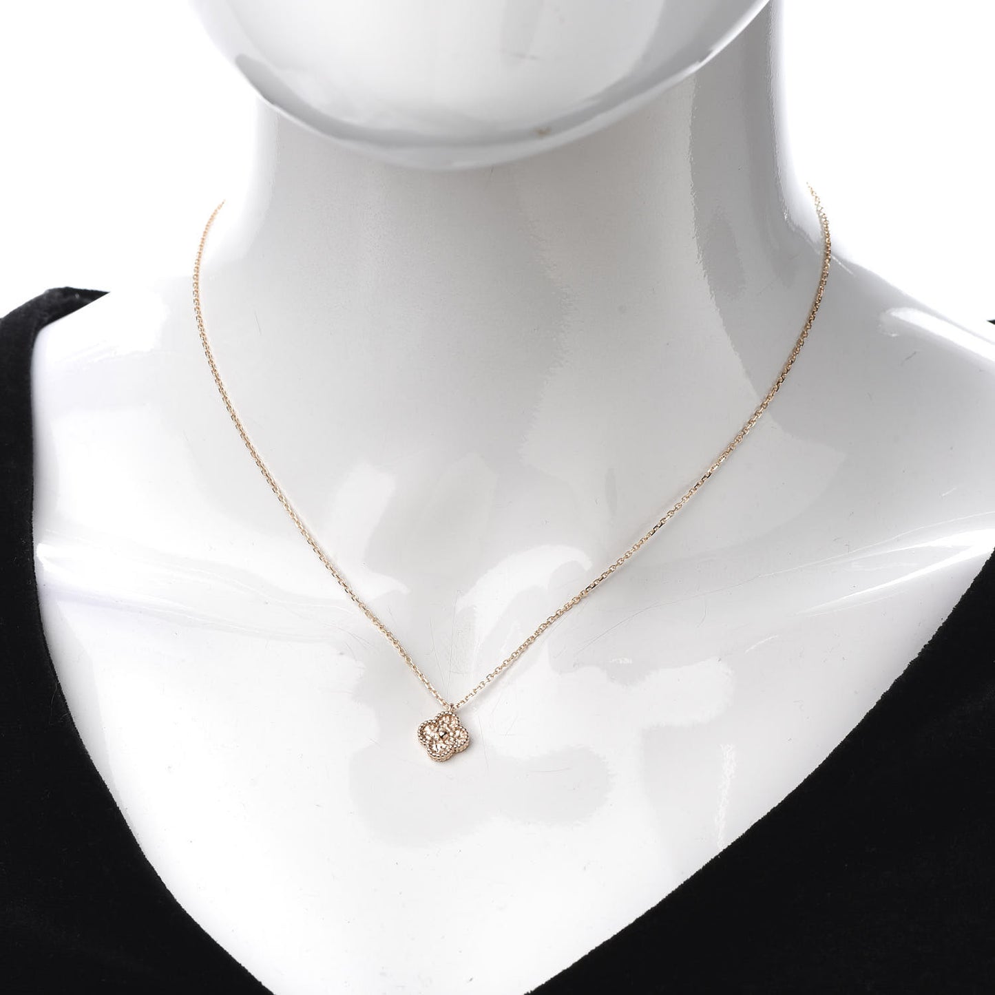 18K Rose Gold Sweet Alhambra Pendant Necklace