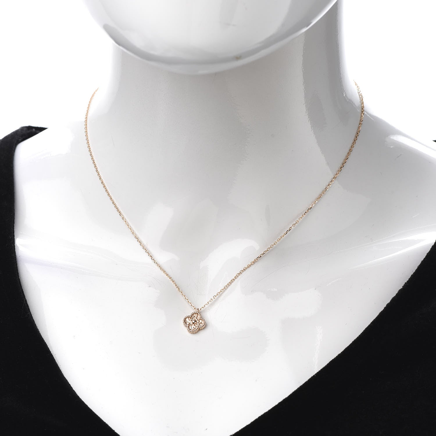 Van Cleef & Arpels 18K Rose Gold Sweet Alhambra Pendant Necklace 2 of 4
