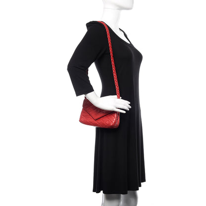 Chanel Lambskin Quilted Flap Shoulder Bag Red 2 of 14