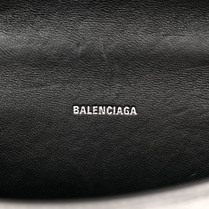 Balenciaga Metallic Textured Calfskin Hourglass Top Handle Bag XS Silver 6 of 14