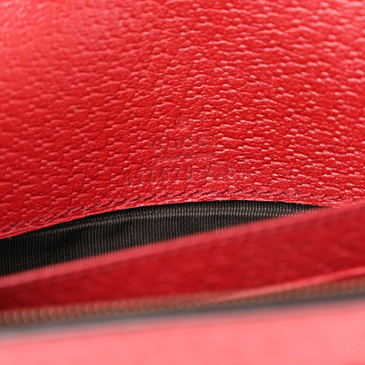 Gucci GG Supreme Monogram Web Queen Margaret Chain Wallet Red 6 of 14