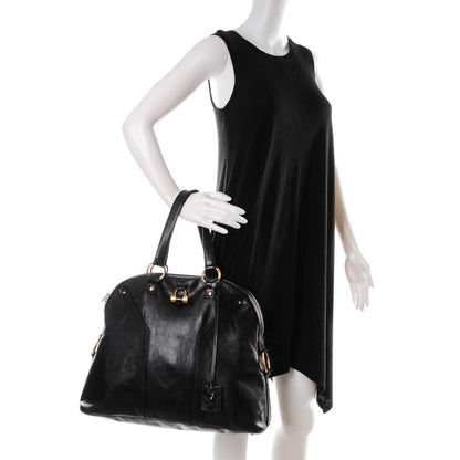 Saint Laurent Calfskin Oversized Muse Black 2 of 8