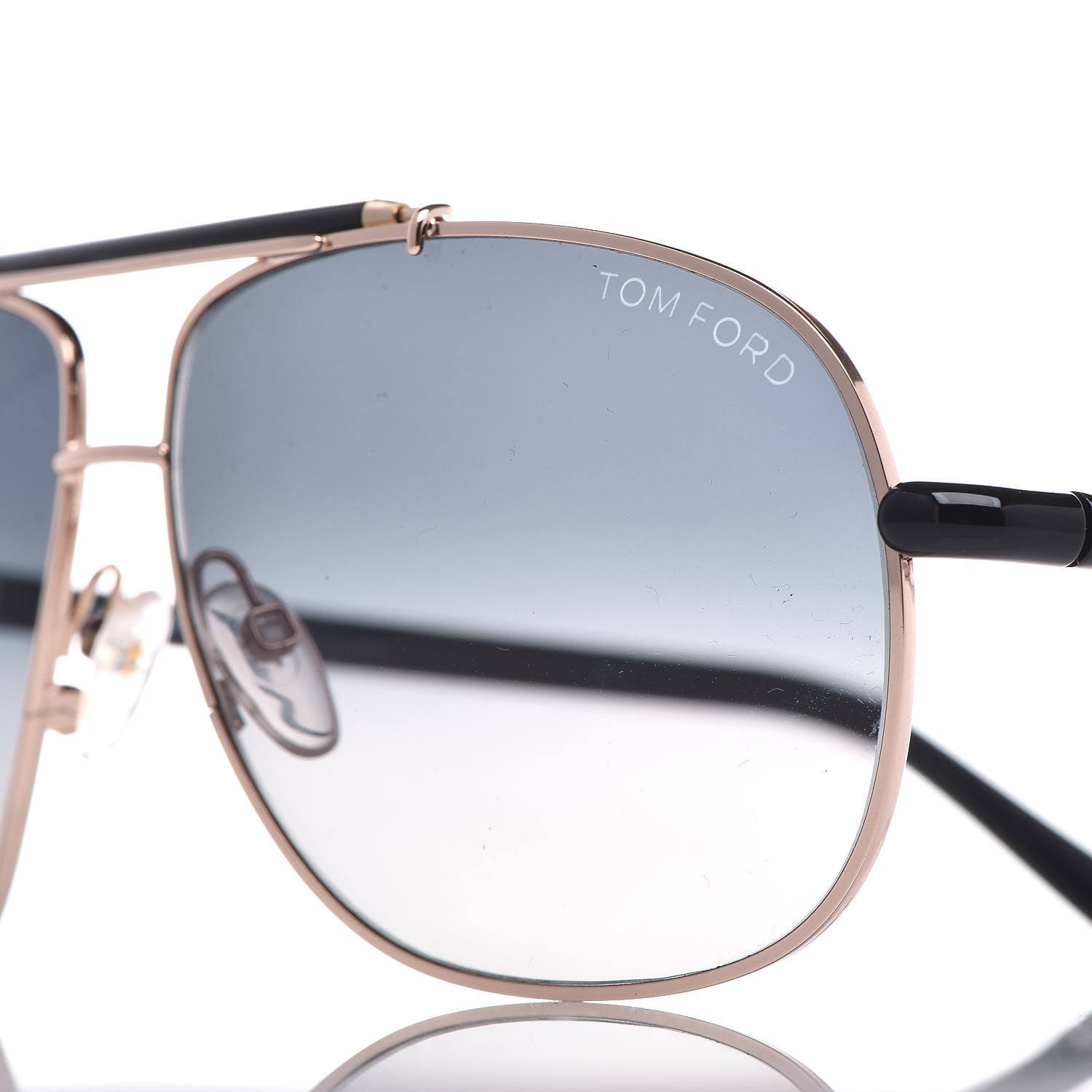 Tom Ford Adrian Aviator Sunglasses TF243 Rose Gold Black 8 of 9