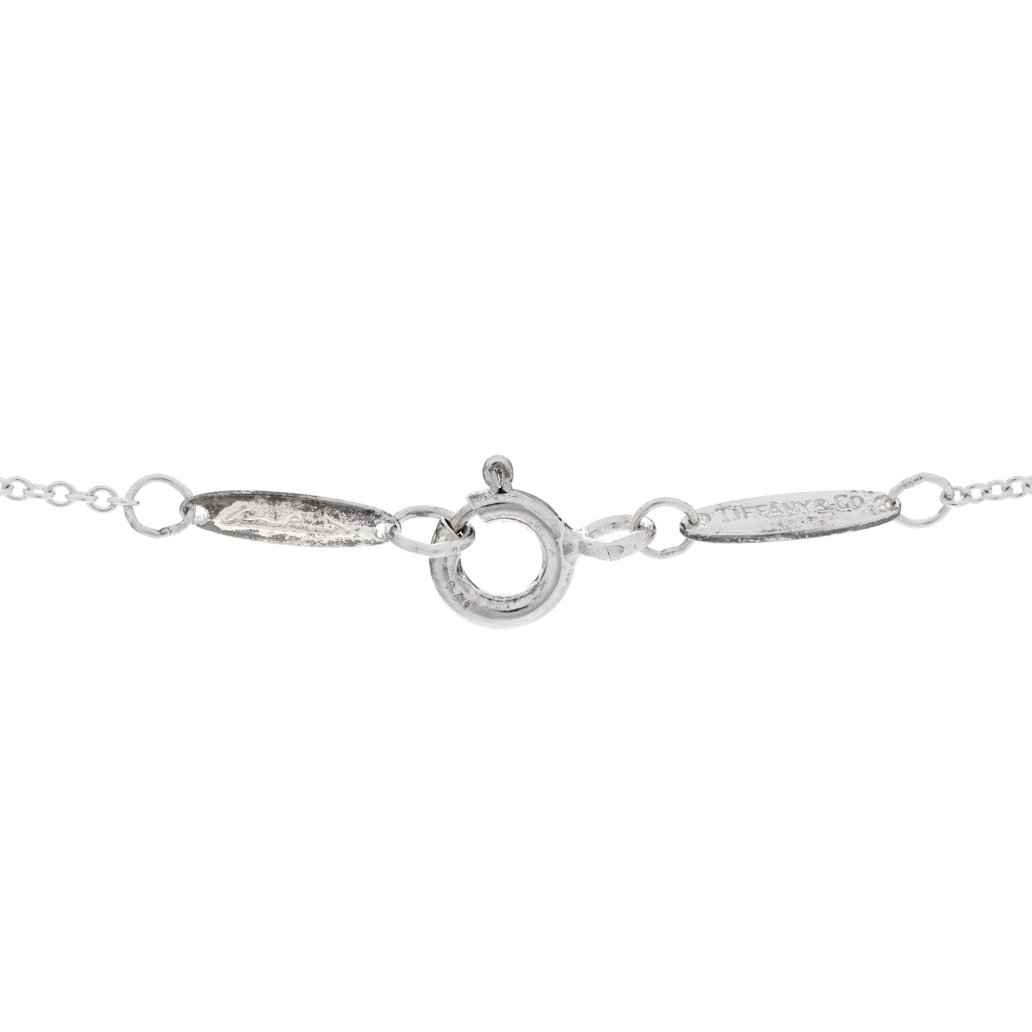 Tiffany Sterling Silver 11mm Elsa Peretti Bean Pendant Necklace 4 of 5