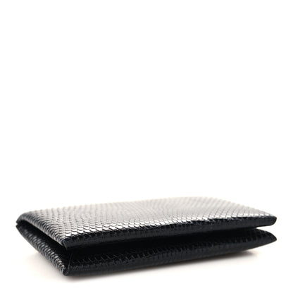 Hermes Lizard Calvi Card Case Black 4 of 7