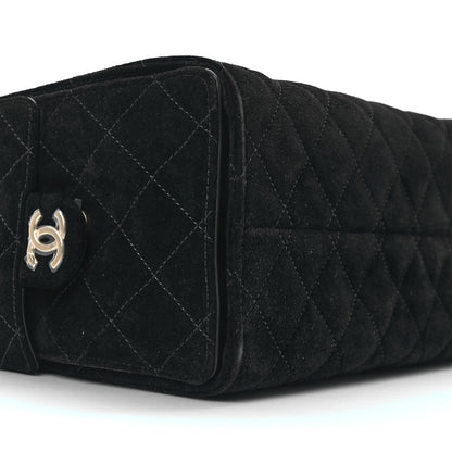 Chanel Suede Quilted Small Chanel 25 Handbag Black 9 of 11