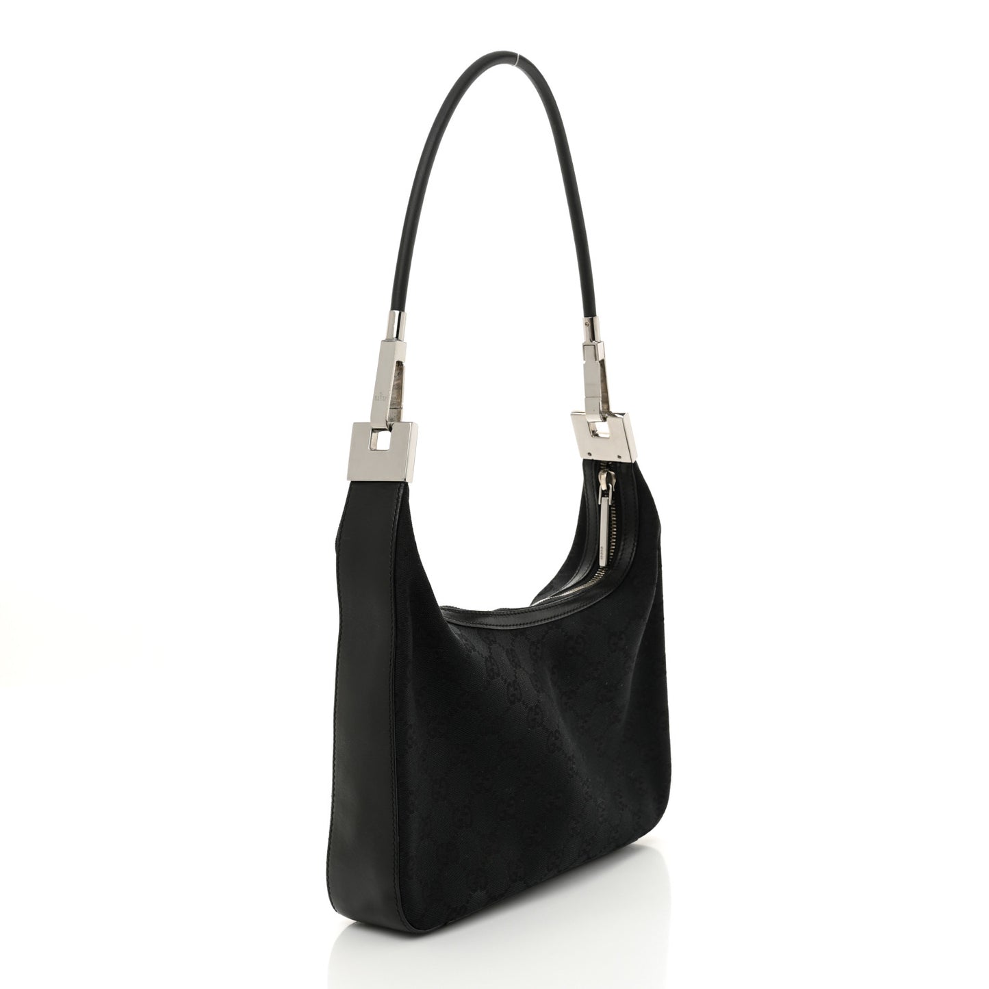 Monogram GG Small Clasp Hobo Black
