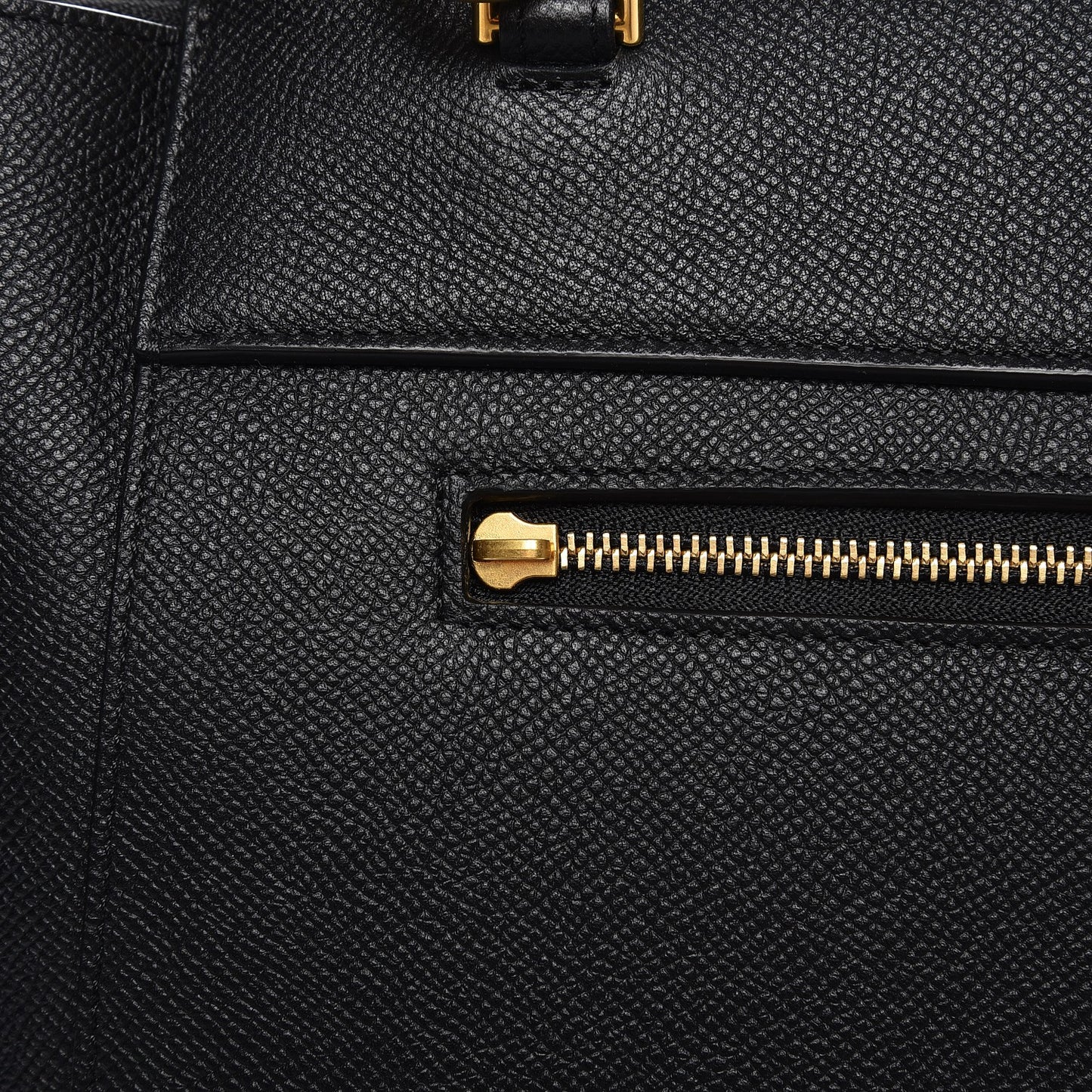 Grained Calfskin Mini Belt Bag Black