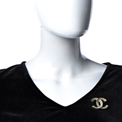 Chanel Pearl CC Brooch Gold 2 of 4