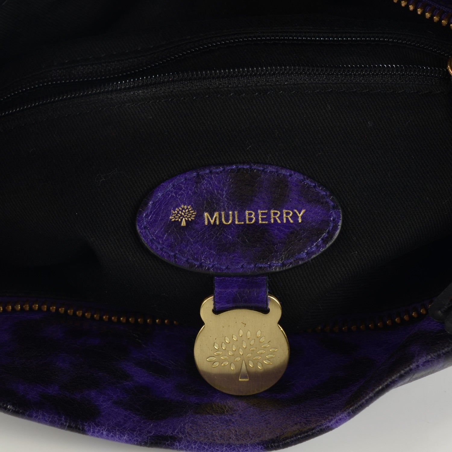 Mulberry Leopard Mitzy Clutch Grape 6 of 12