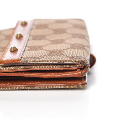 Gucci Monogram Studded French Flap Wallet Brown 10 of 12