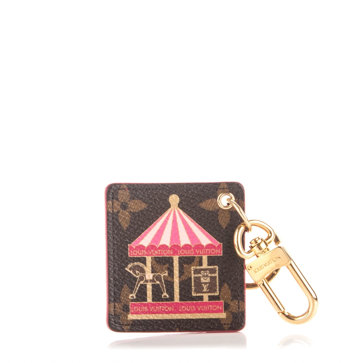 Monogram Illustre Carousel Bag Charm Key Ring Pink