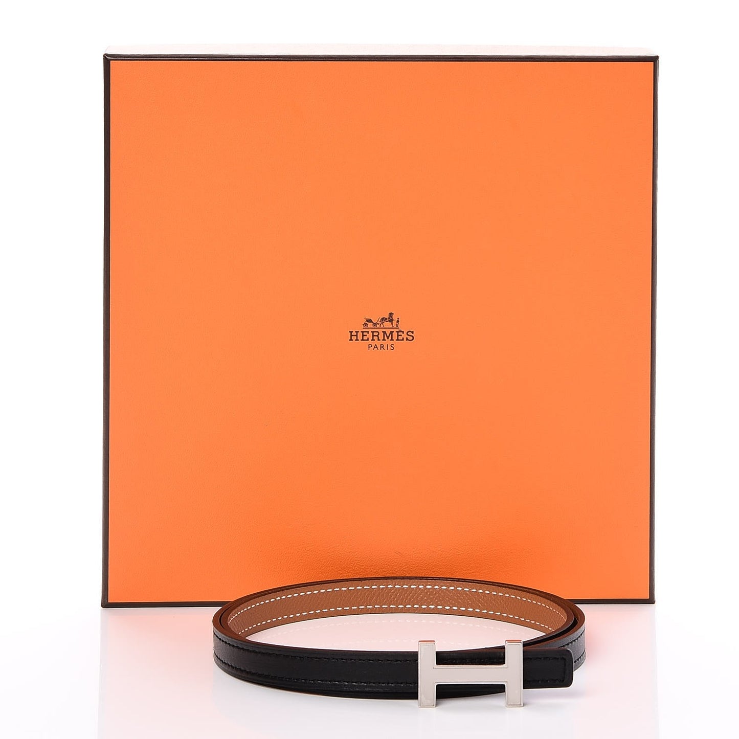 Swift Epsom 13mm Quizz H Belt 75 Black Gold
