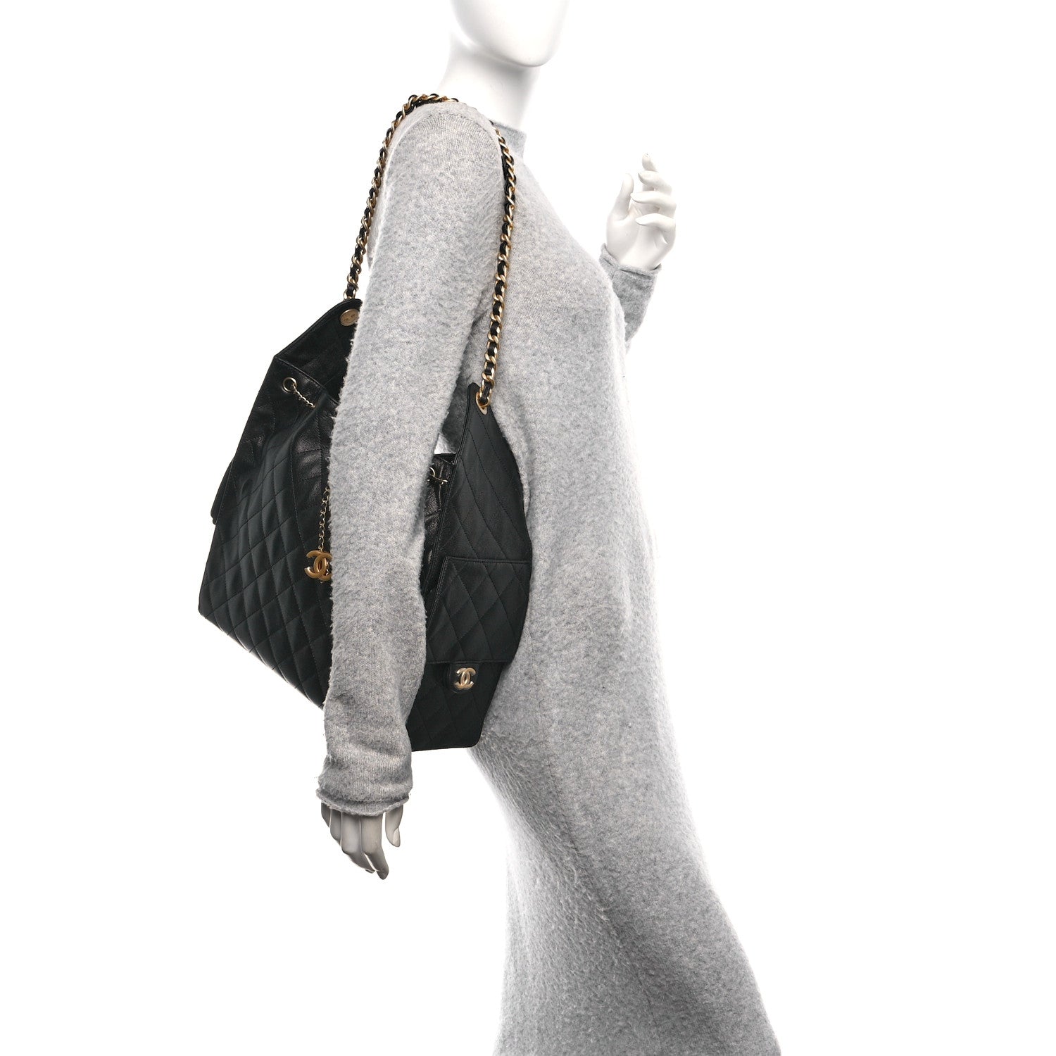 Chanel Caviar Quilted Medium Chanel 25 Handbag Black 2 of 11