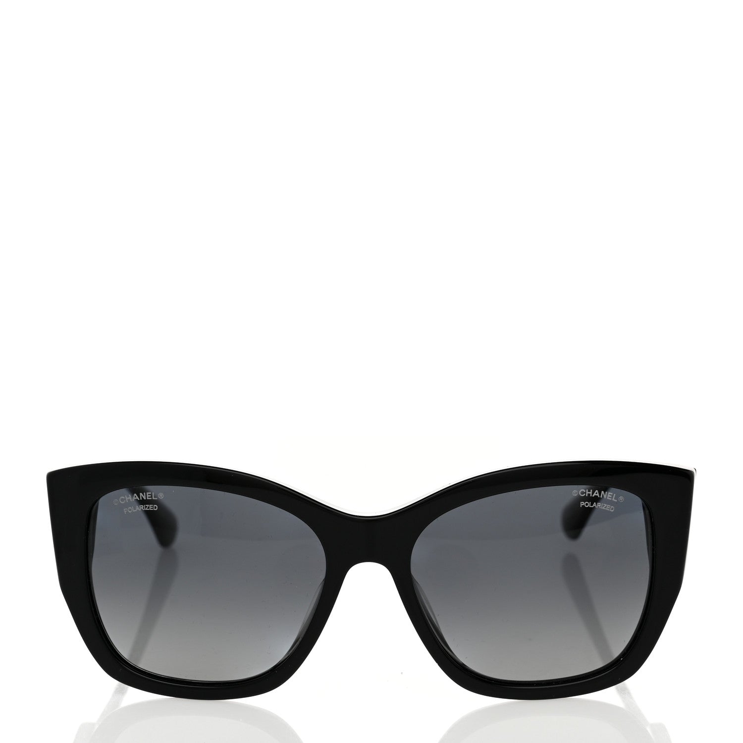Chanel Acetate Polarized Butterfly Signature CC Sunglasses 5429-A Black 2 of 8
