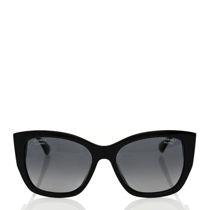 Chanel Acetate Polarized Butterfly Signature CC Sunglasses 5429-A Black 2 of 8