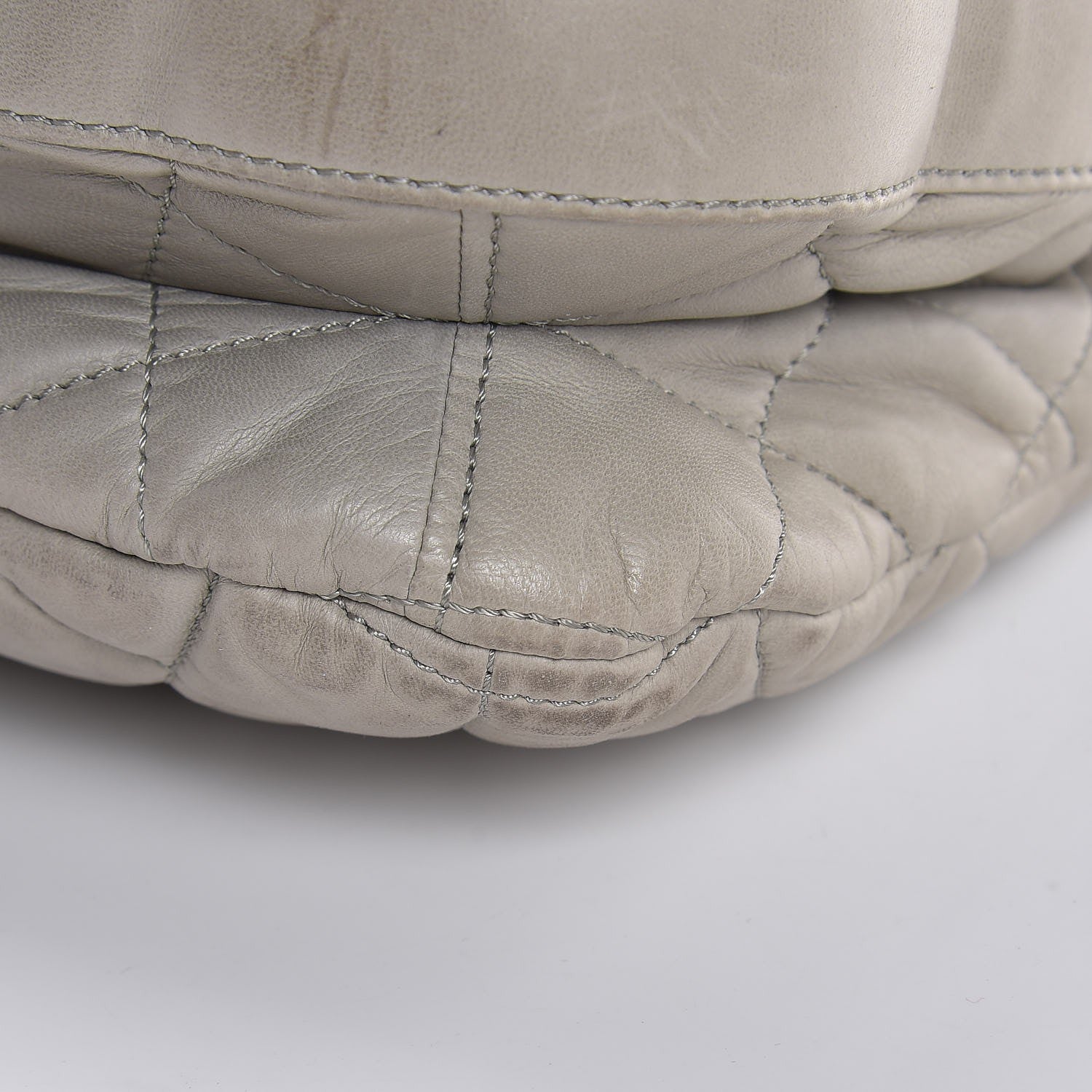 Chanel Lambskin Quilted Maxi 3 Flap Bag Grey 16 of 18