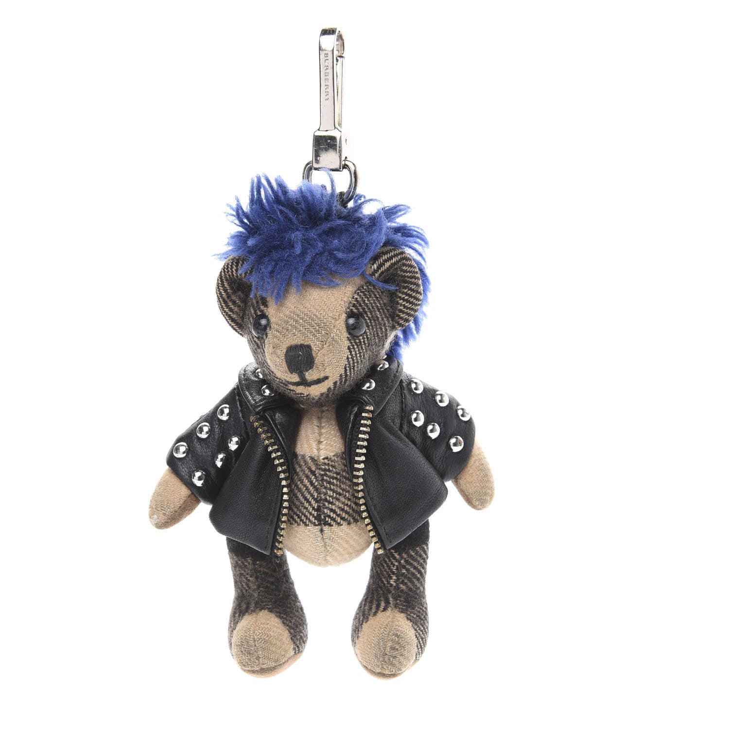 Burberry Cashmere Thomas Punk Teddy Bear Keychain Charm Camel 1 of 4