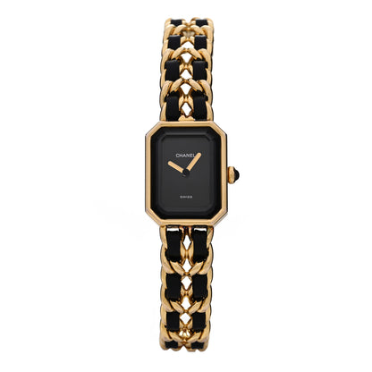 Chanel Stainless Steel Lambskin 20mm Chain Premiere Quartz Watch Gold M 1 of 4