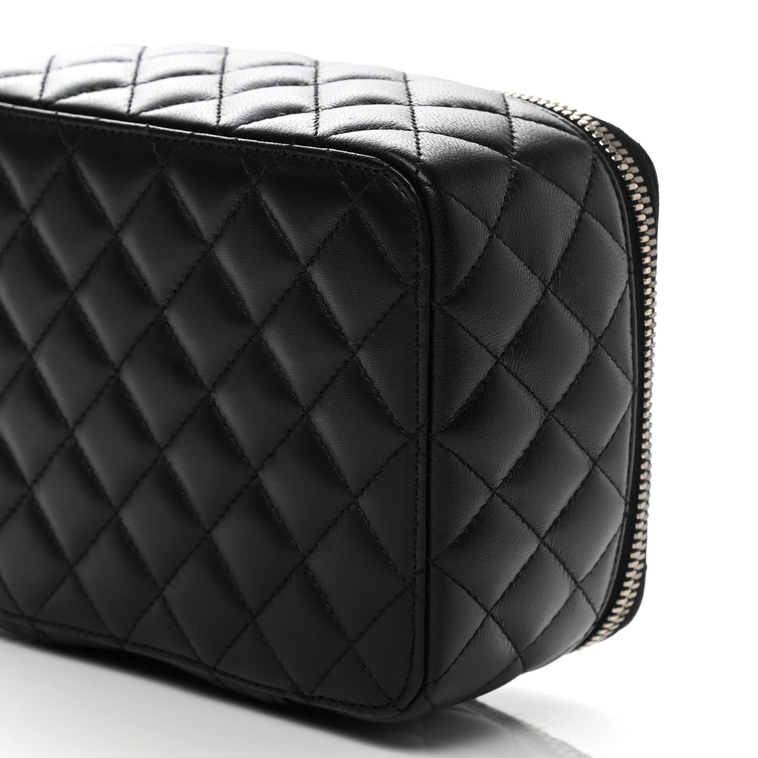 Chanel Lambskin Quilted Jewelry Case Black 11 of 12