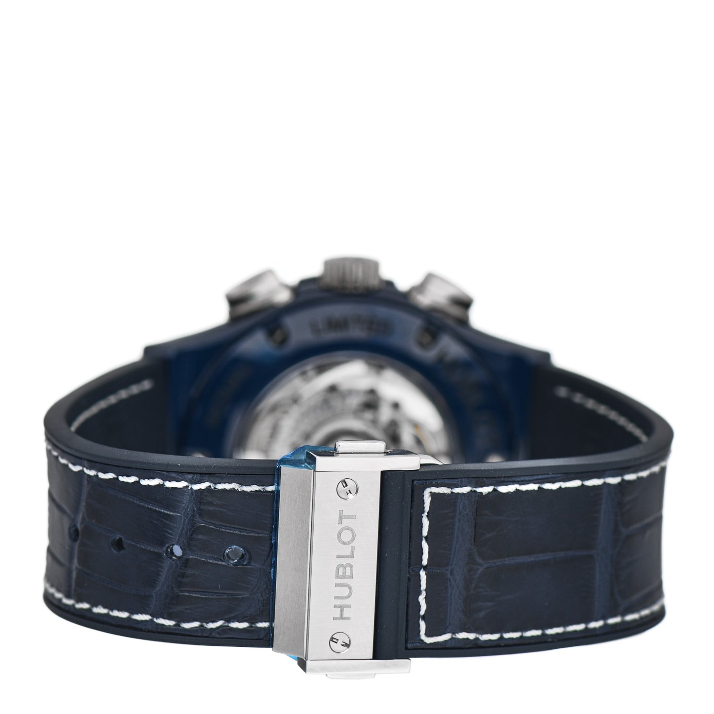 Ceramic Alligator 45mm Classic Fusion Chronograph "Champions League" Limited Edition Automatic Watch Blue 521.EX.7170.LR.UCL18