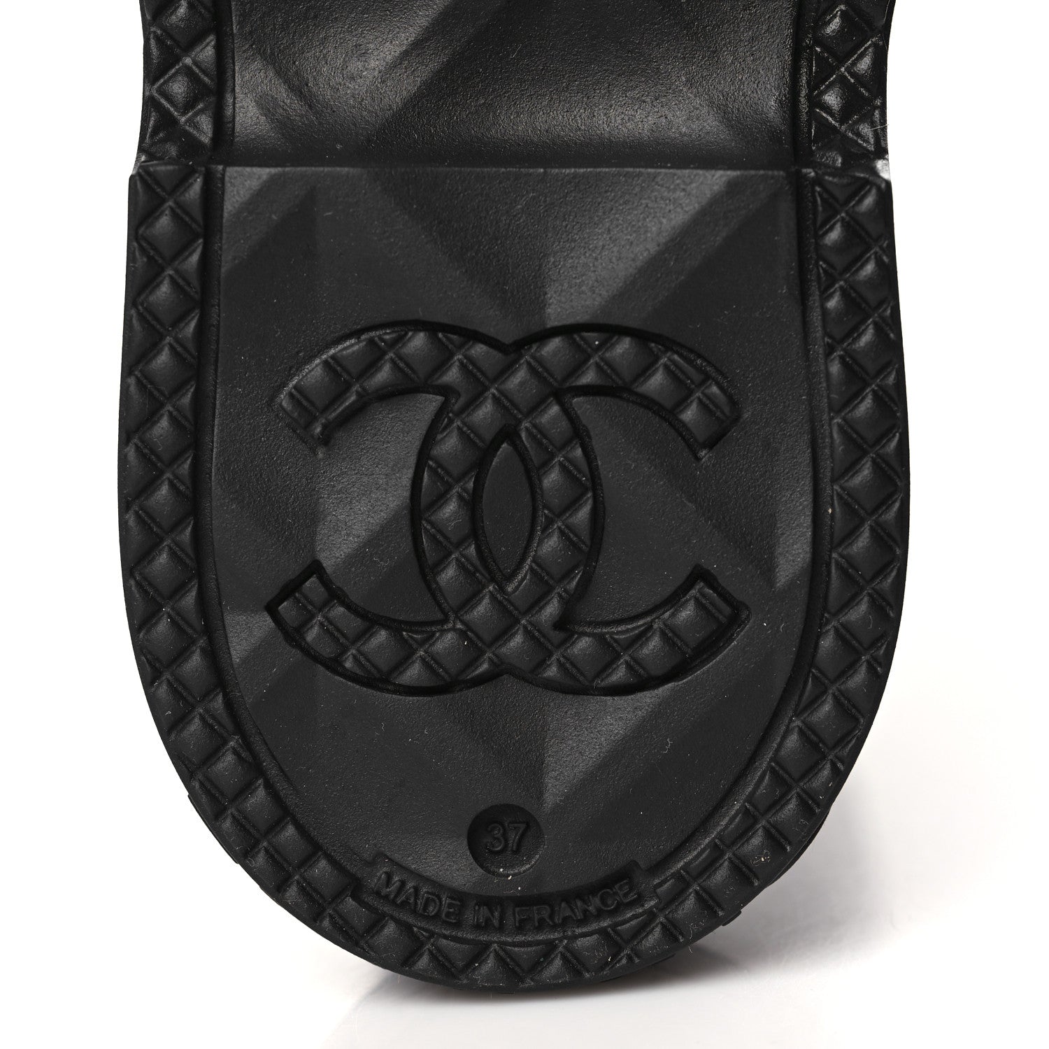 Chanel Caoutchouk CC High Boots 37 Black 6 of 8