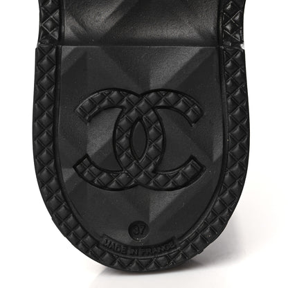Chanel Caoutchouk CC High Boots 37 Black 6 of 8