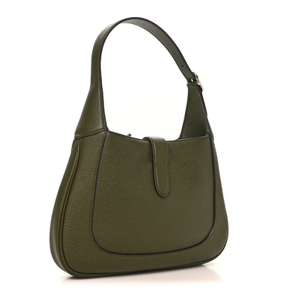 Gucci Grand Prix Calfskin Web Medium Jackie 1961 Hobo Dark Green 3 of 9