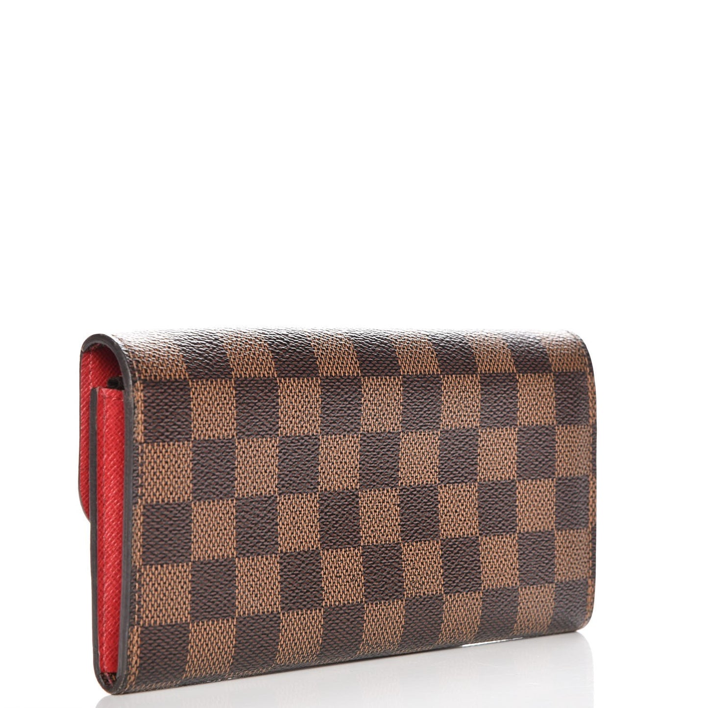 Damier Ebene Emilie Wallet Red