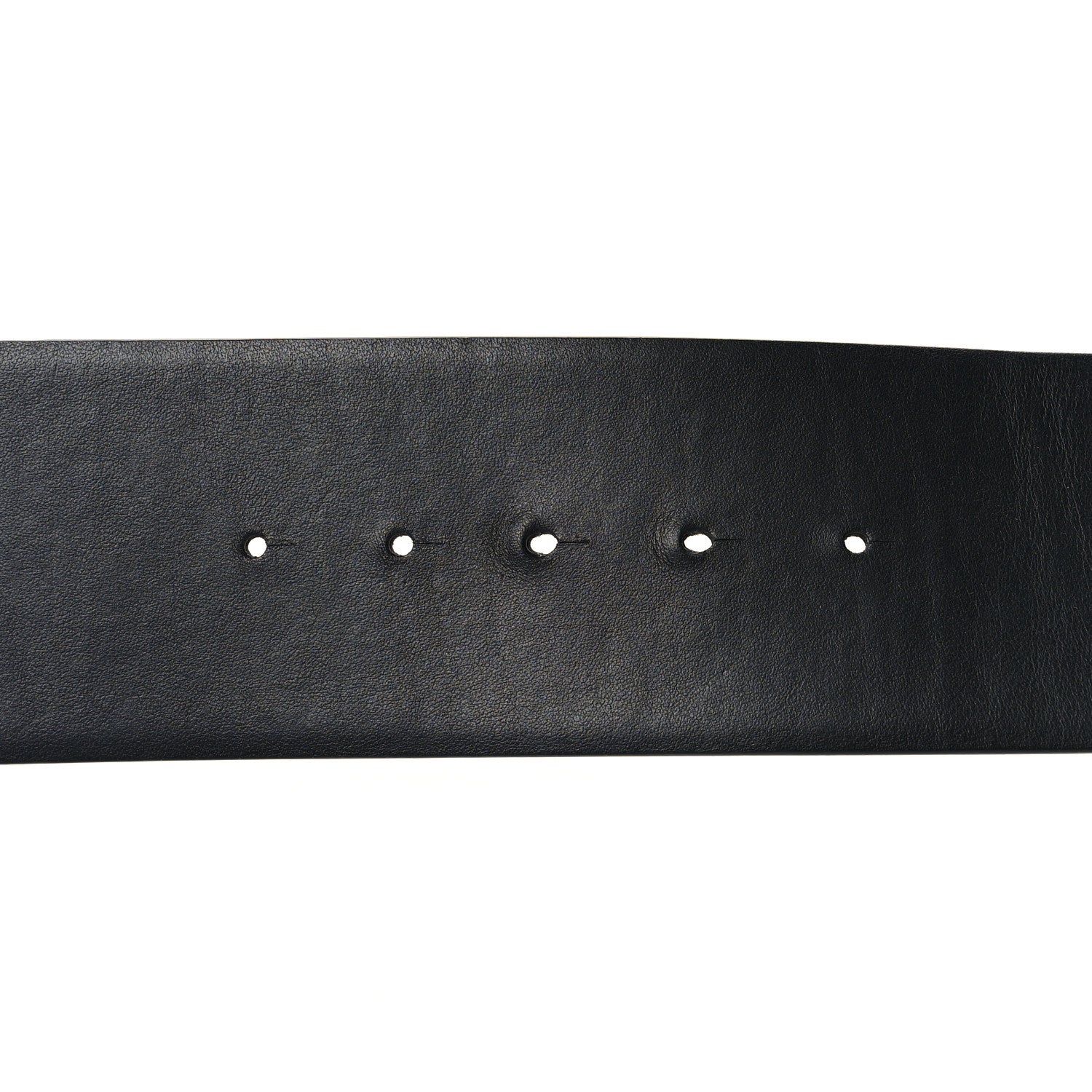 Valentino Garavani Glossy Calfskin Monochrome VLogo 40mm Belt 95 38 Black 4 of 5