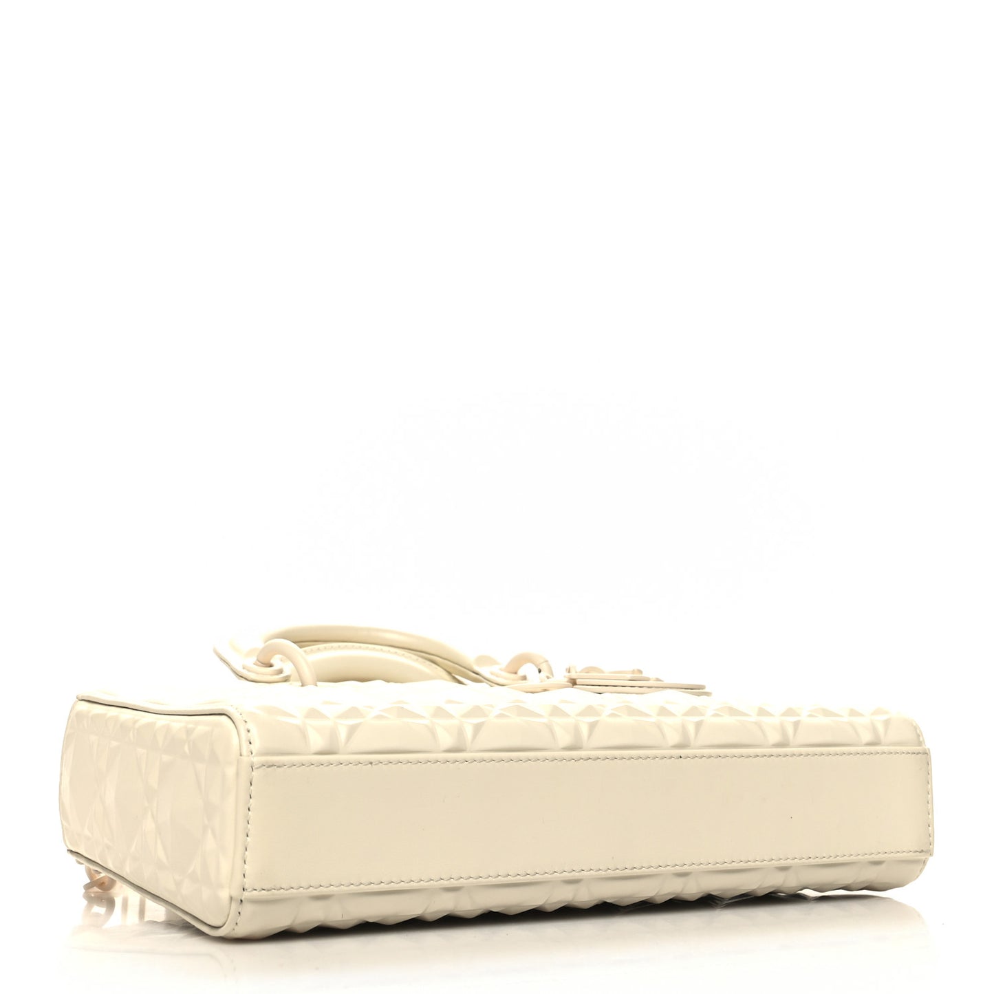 Calfskin Cannage Diamond Medium Lady D-Joy Latte