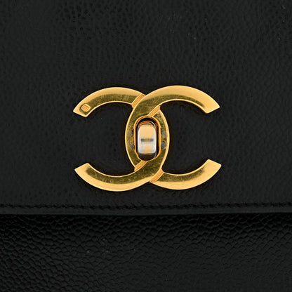 Chanel Caviar CC Flap Shoulder Bag Black 13 of 15
