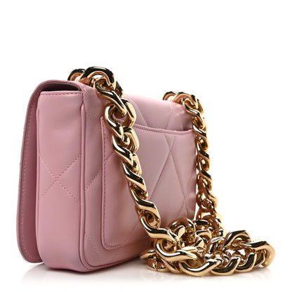 Dolce & Gabbana Nappa Quilted 3.5 Medium Chain Bag Pink 3 of 17
