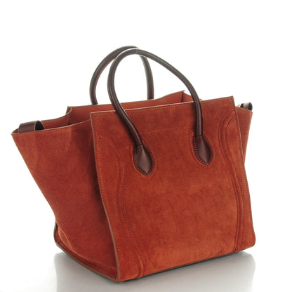 Celine Suede Medium Phantom Luggage Rust 3 of 7